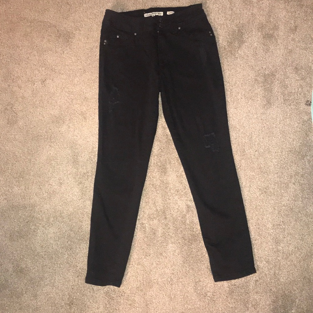 High Rise Black Skinny Jeans